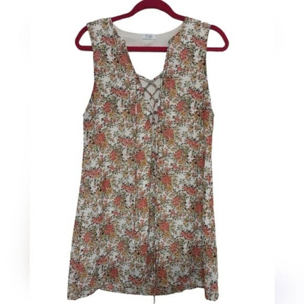 Tobi women dress floral sleeveless Y2K BOHO M festival fairy cottage preppy soft